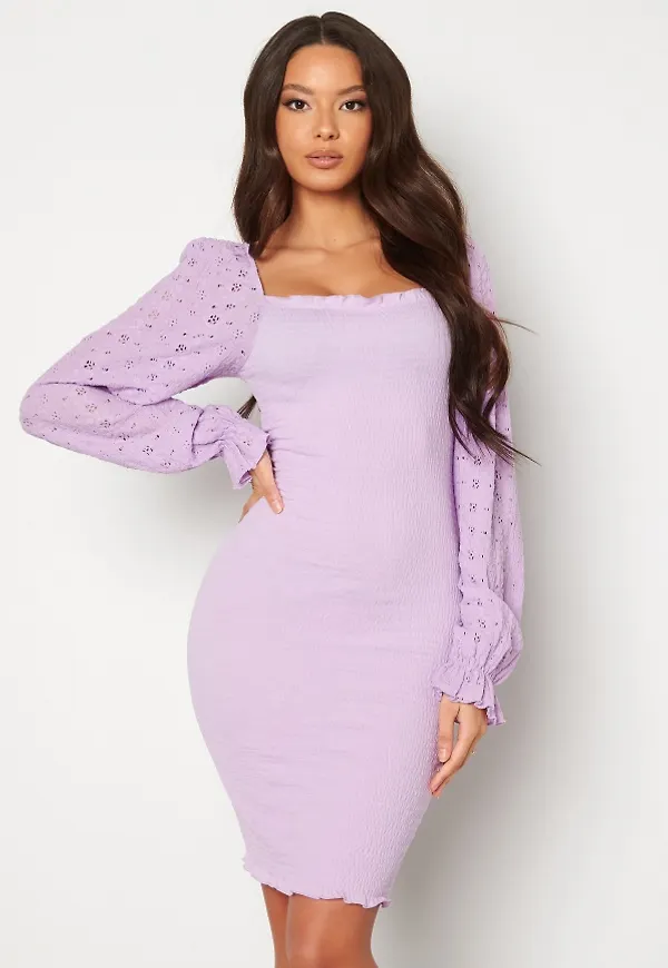 BUBBLEROOM Jayla smock dress Lilac S