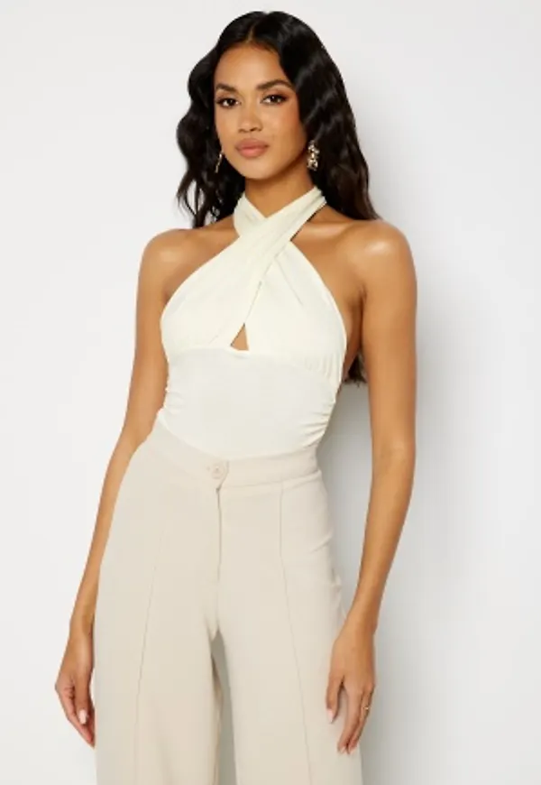 BUBBLEROOM Jesminda halterneck top Offwhite M