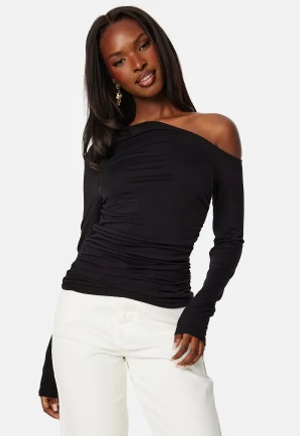 BUBBLEROOM Josie One Shoulder Top Black XL