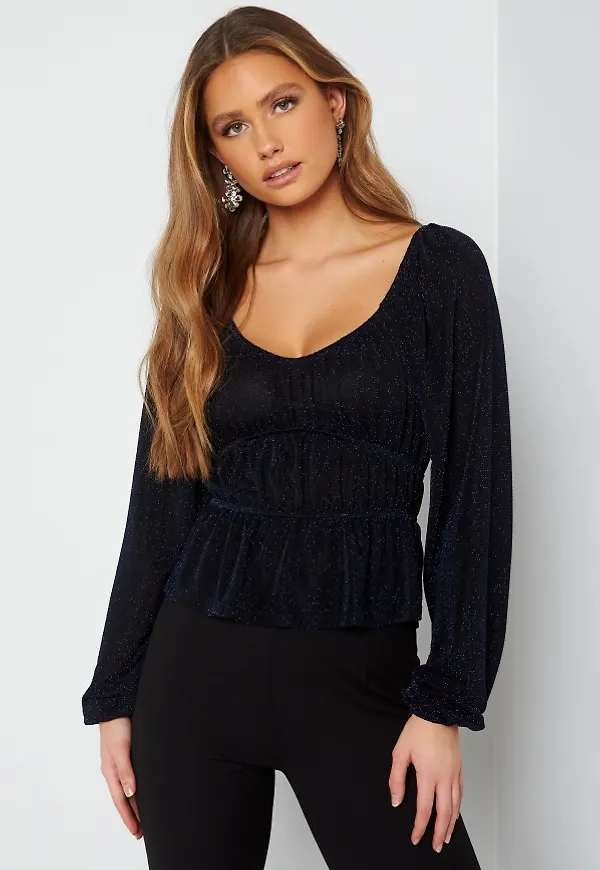 BUBBLEROOM Juni sparkling top Navy L