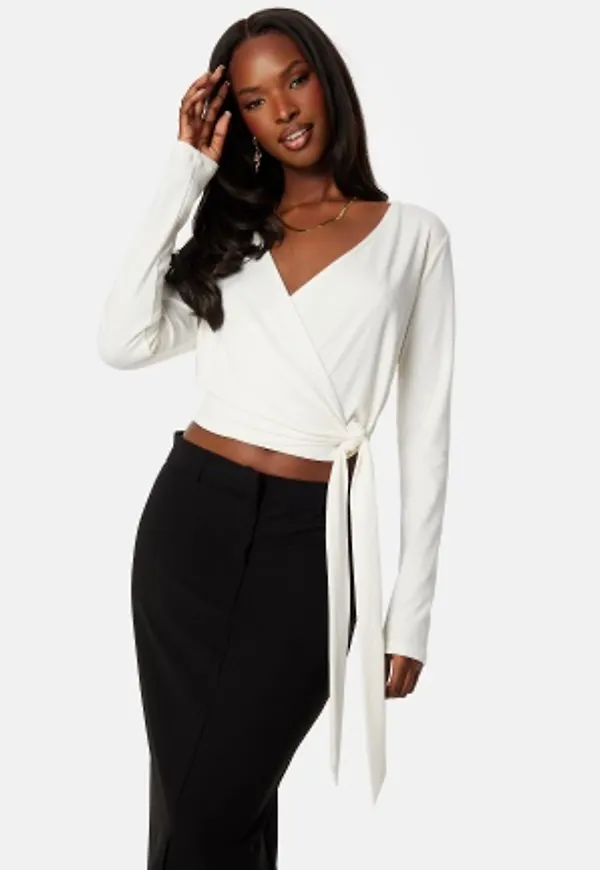 BUBBLEROOM Karla wrap top White XS