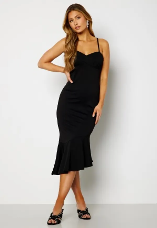 BUBBLEROOM Kataleya flounce dress Black XL