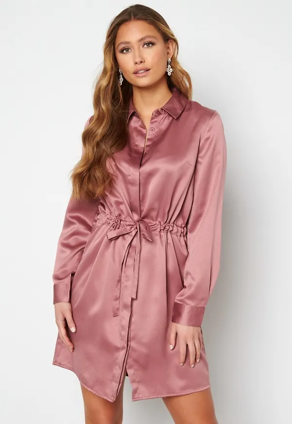 BUBBLEROOM Kelly shirt dress Dusty pink 38