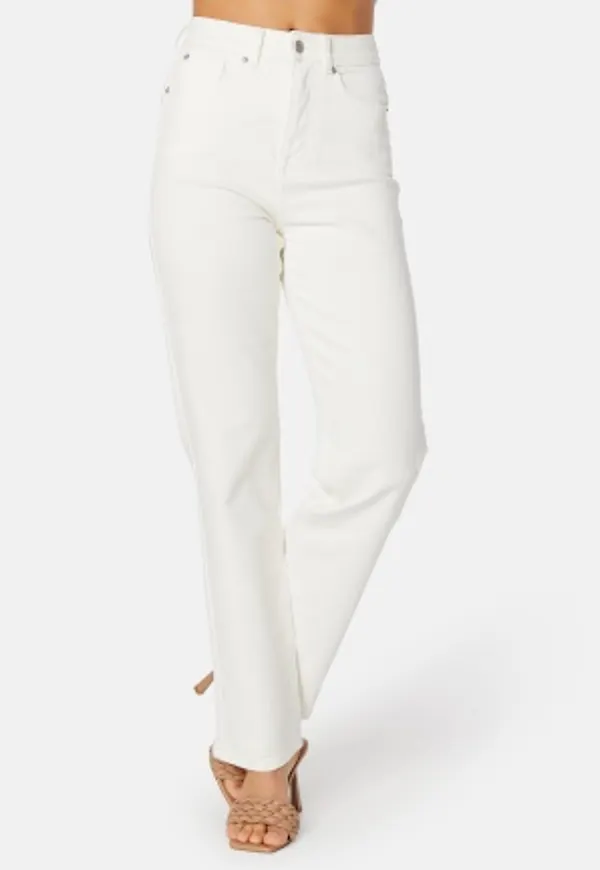 BUBBLEROOM Straight High Waist Jeans Offwhite 46