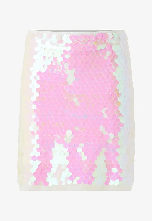 Bubbleroom - Kjol Sequin Mini Skirt - Rosa