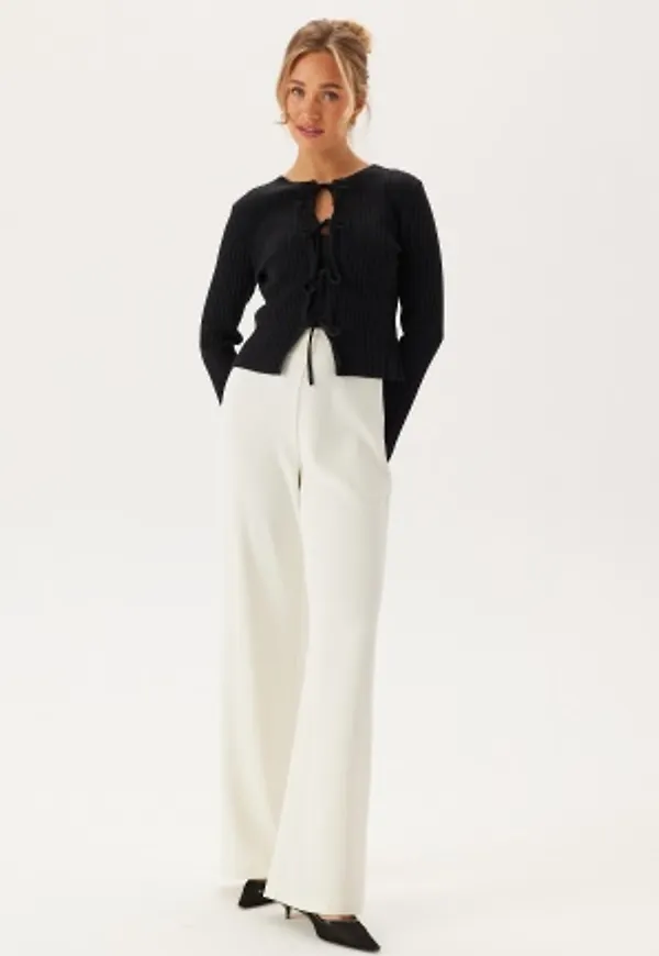 BUBBLEROOM Knitted Bow Cardigan Black XS