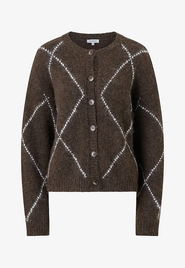 Bubbleroom - Kofta Knitted Cardigan - Brun