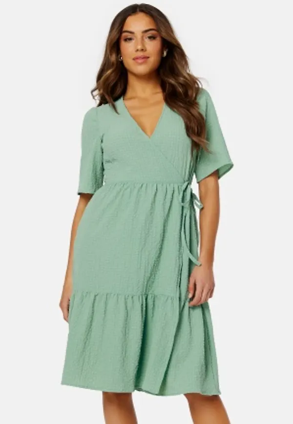 BUBBLEROOM Krystal wrap dress Green 3XL