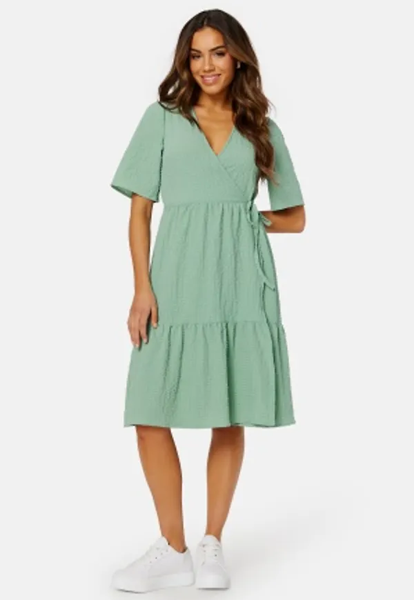 BUBBLEROOM Krystal wrap dress Green 3XL