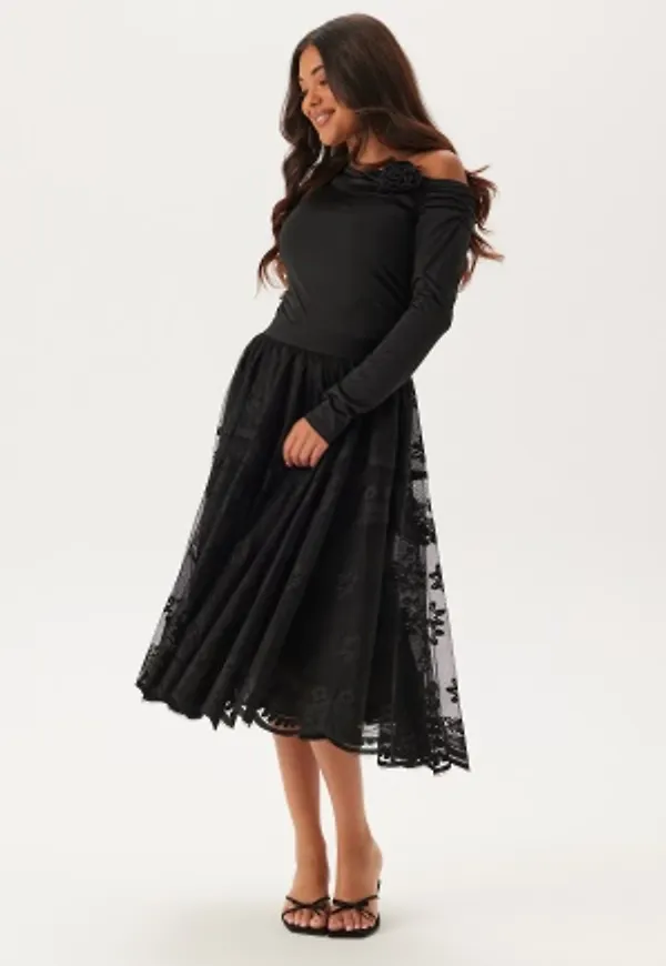 BUBBLEROOM Lace Skirt Black XL