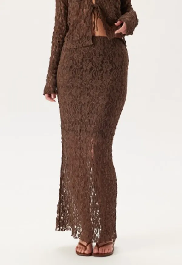 BUBBLEROOM Lace Skirt Brown XS