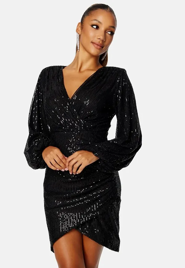 BUBBLEROOM Leija Sparkling Dress Black 2XL