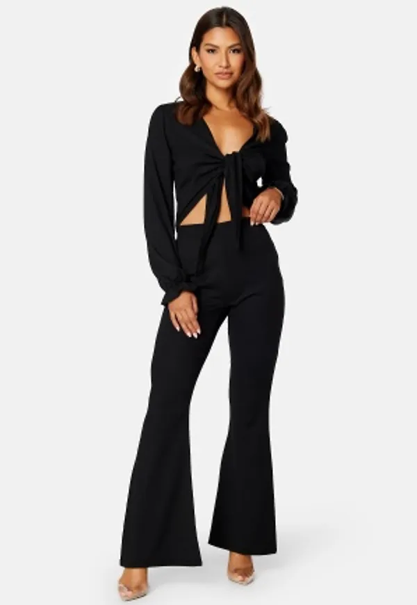 BUBBLEROOM Lillia front tie set Black S