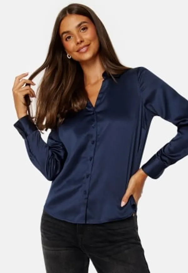 BUBBLEROOM Lillyanna Satin Shirt Blue 54