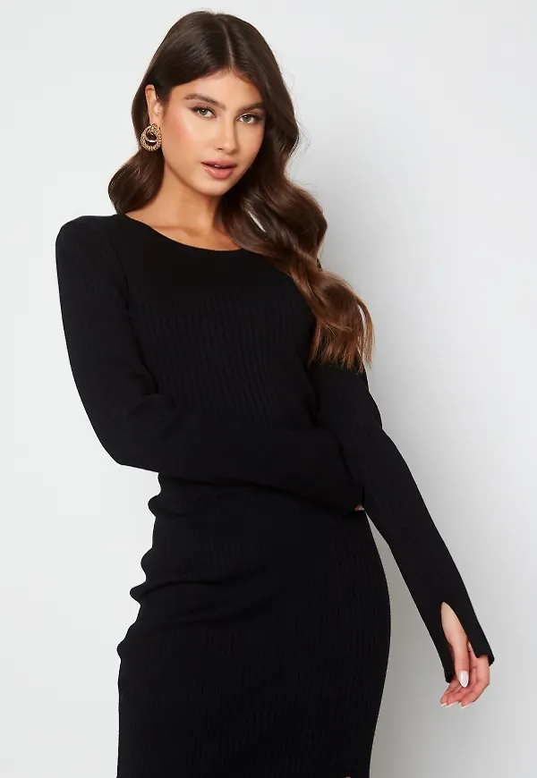 BUBBLEROOM Mariam knitted top Black L