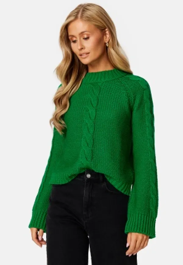BUBBLEROOM Marina cable knit sweater Green L