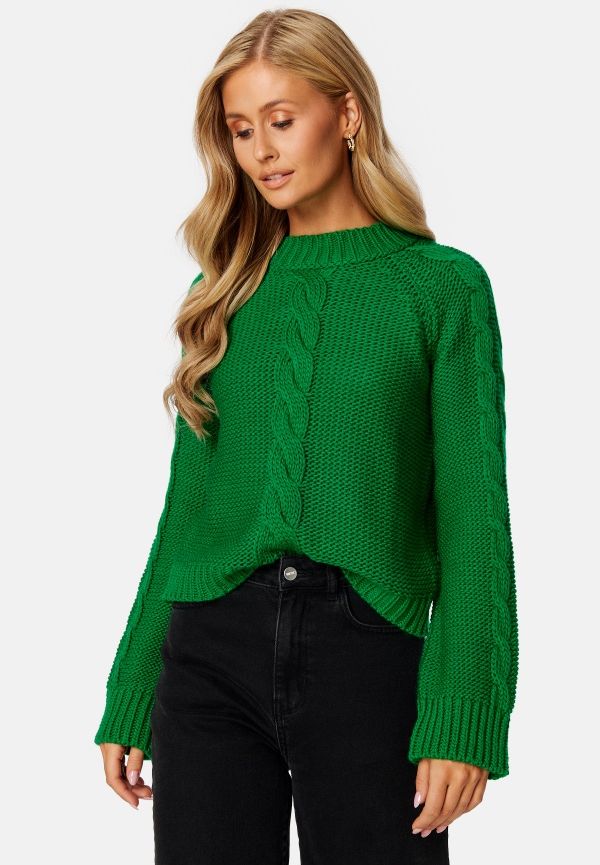 BUBBLEROOM Marina cable knit sweater Green XL