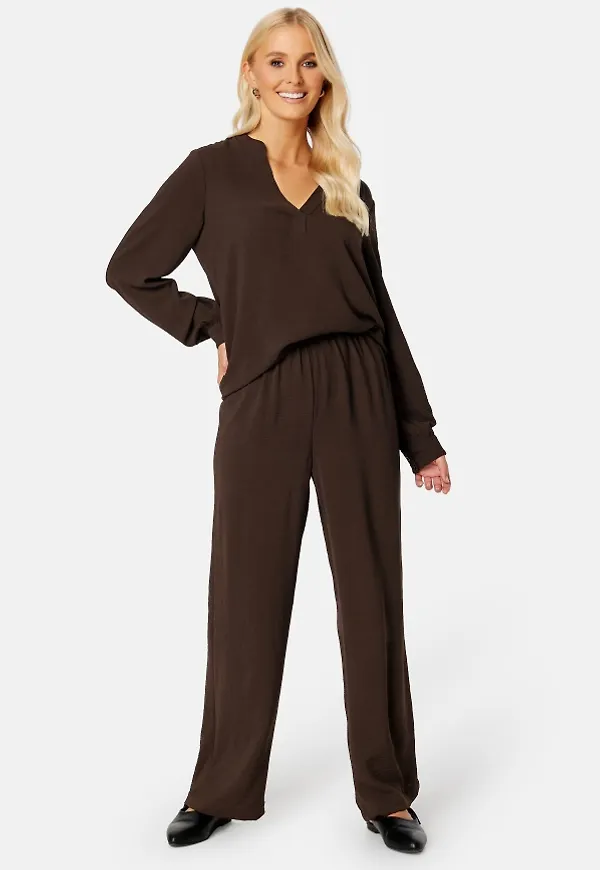 BUBBLEROOM Matilde Wide Trousers Brown L