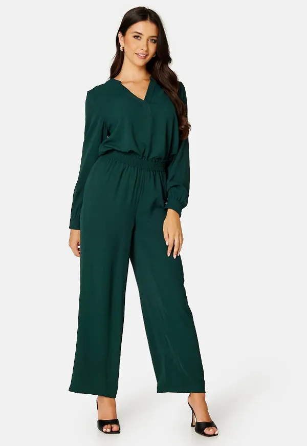 BUBBLEROOM Matilde Wide Trousers Dark green M