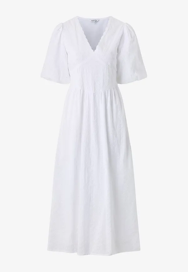 Bubbleroom - Maxiklänning Broderie Anglaise Maxi - Vit
