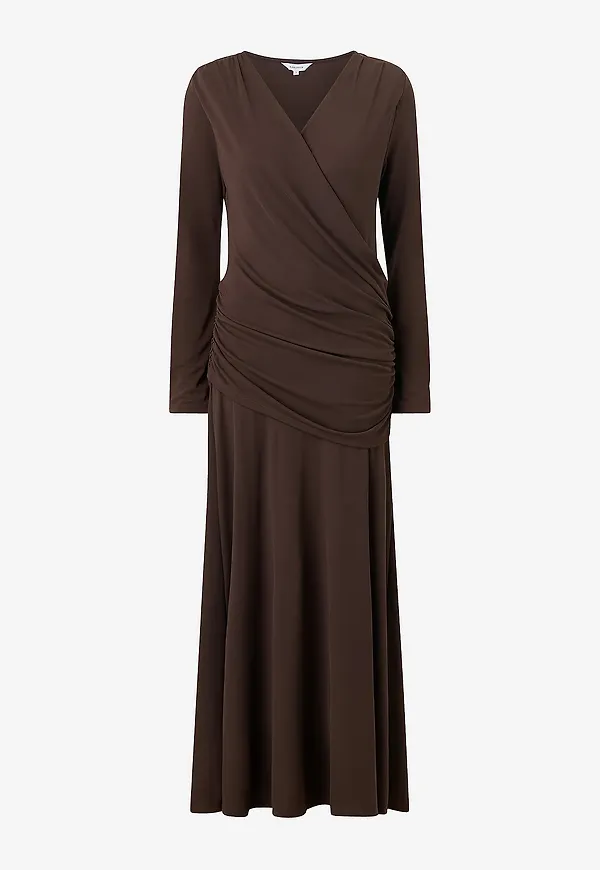 Bubbleroom - Maxiklänning Drapy Maxi Dress - Brun
