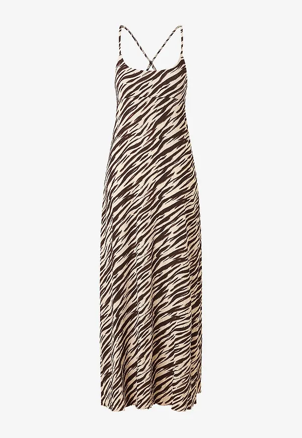 Bubbleroom - Maxiklänning Maxi Strap Dress - Beige