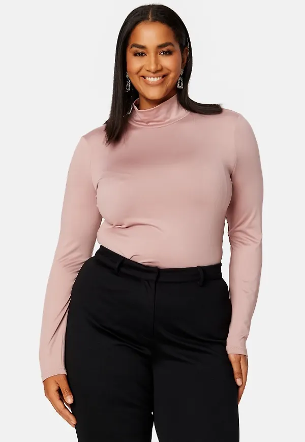 BUBBLEROOM Maxime turtleneck top Dusty pink 2XL