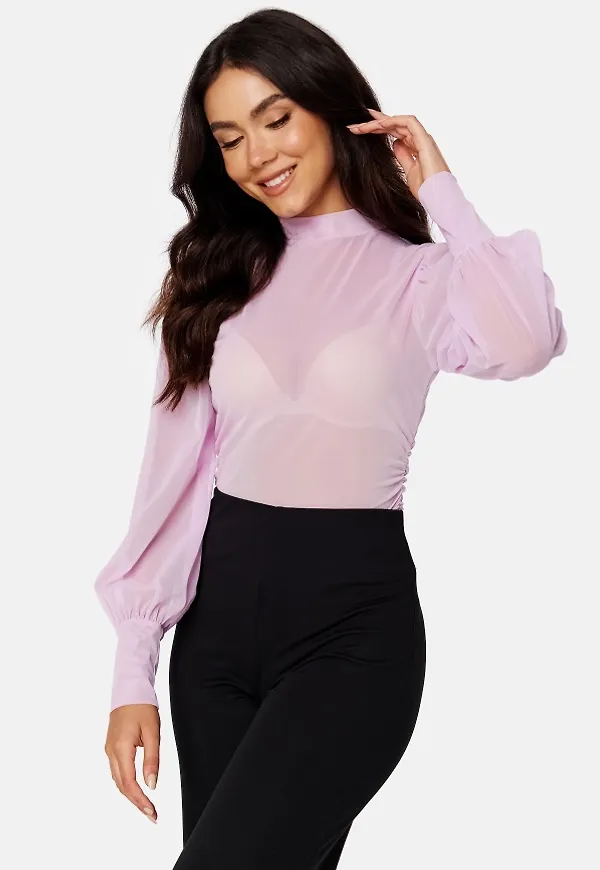 BUBBLEROOM Melissa mesh top Lilac XS