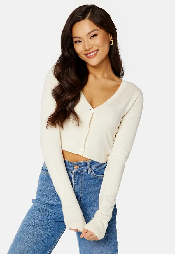 BUBBLEROOM Milena long sleeve cardigan Cream M
