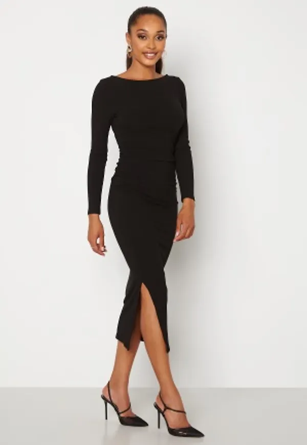 BUBBLEROOM Minea drapy dress Black L