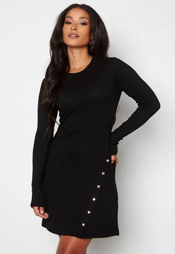 BUBBLEROOM Minnie fine knitted dress Black S