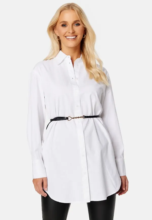 BUBBLEROOM Minou oversized long shirt White 40