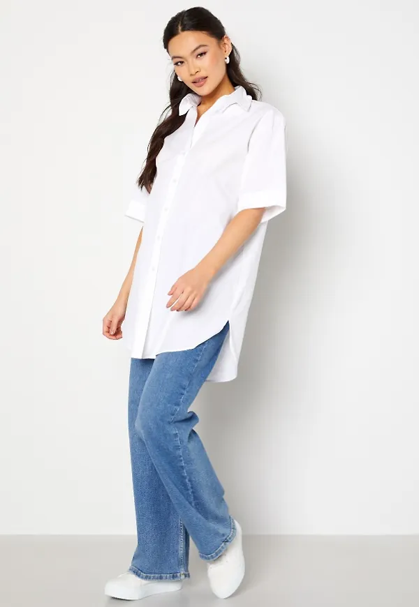 BUBBLEROOM Minou ss long shirt White 40