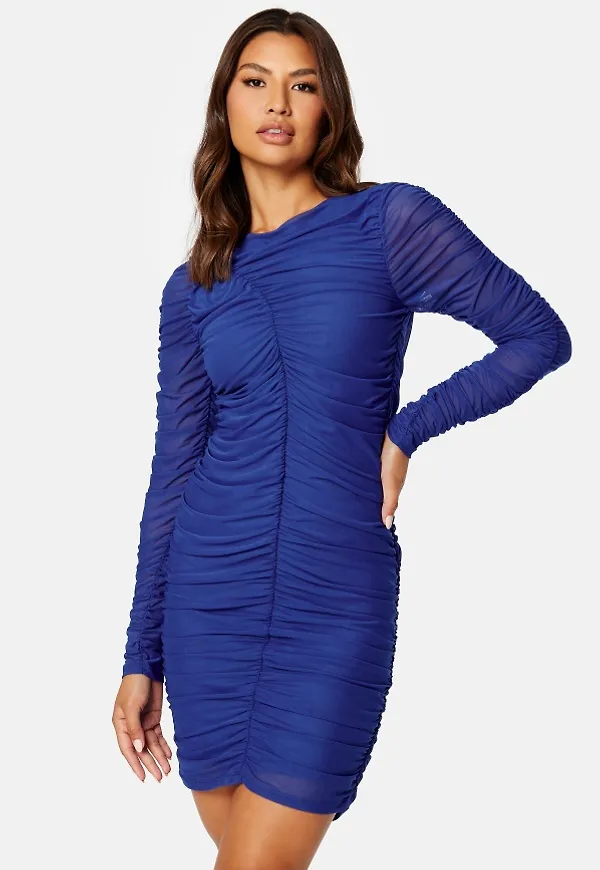BUBBLEROOM Myra mesh dress Blue M
