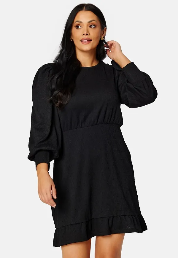 BUBBLEROOM Nabila puff sleeve dress Black 2XL
