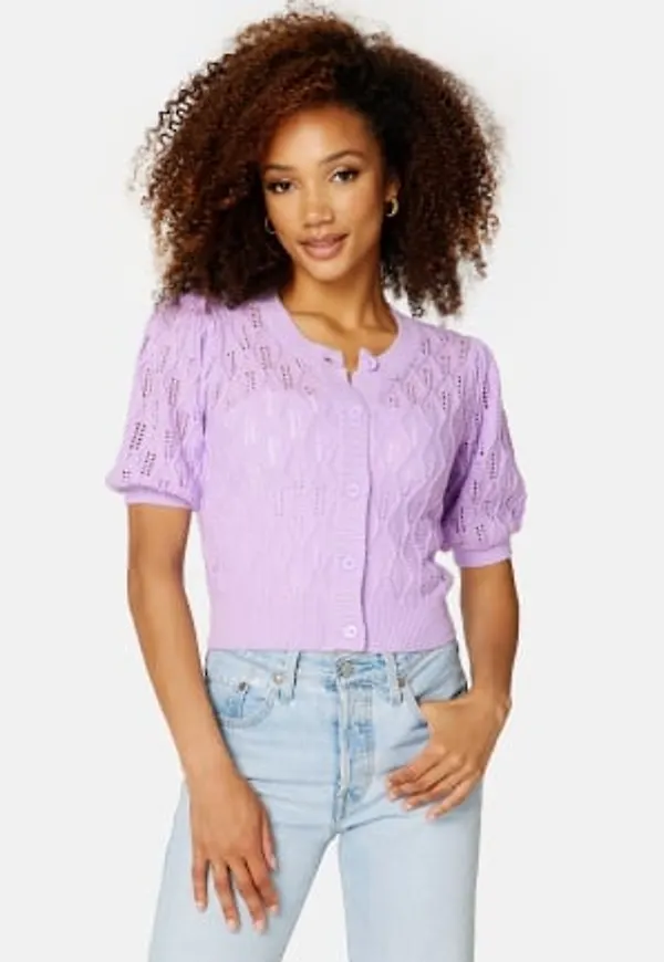 BUBBLEROOM Natalia knitted cardigan Lavender XL