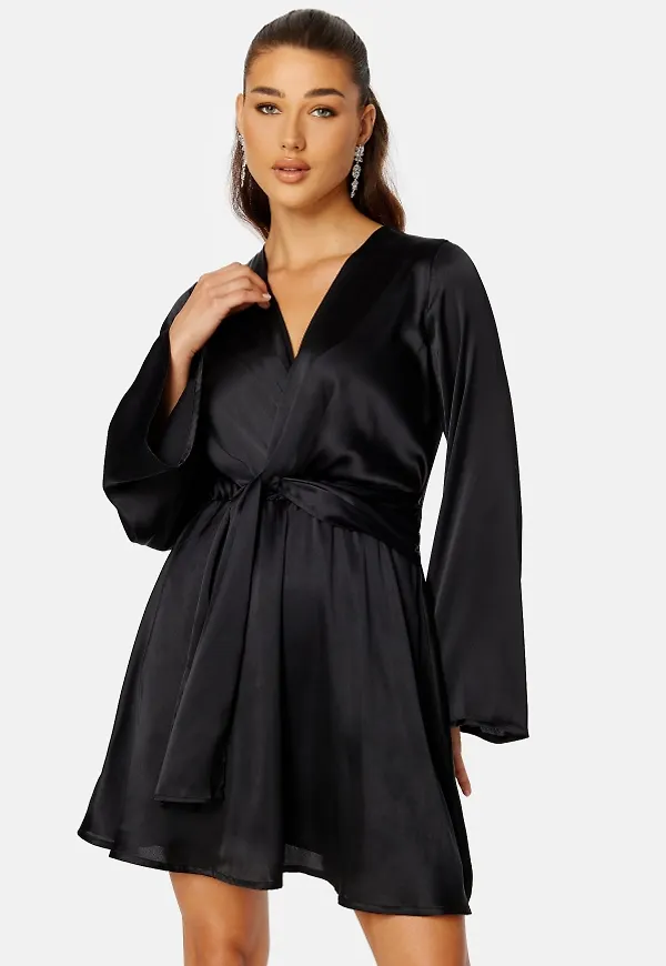 BUBBLEROOM Nichelle Knot front Dress Black XS