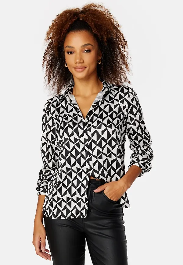 BUBBLEROOM Nicole shirt Black / Offwhite 40