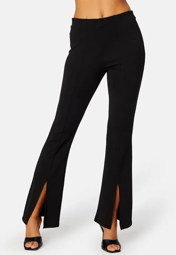BUBBLEROOM Nikki slit trousers Black XS