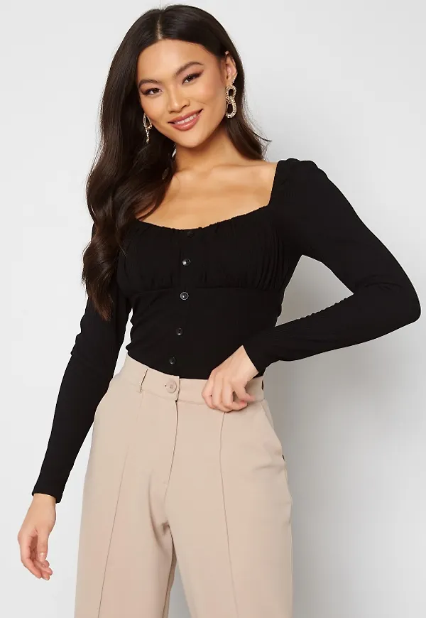 BUBBLEROOM Ninni button top Black S