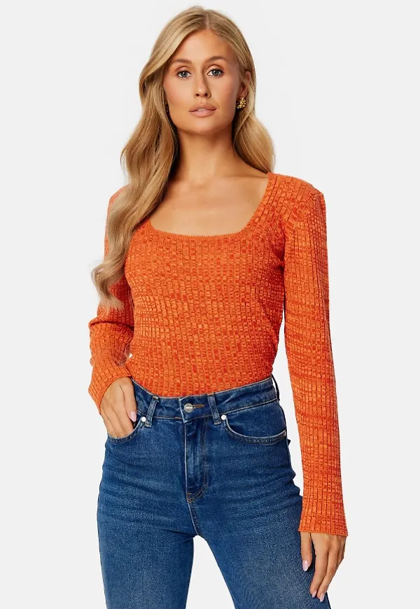 BUBBLEROOM Noelle knitted top Orange M
