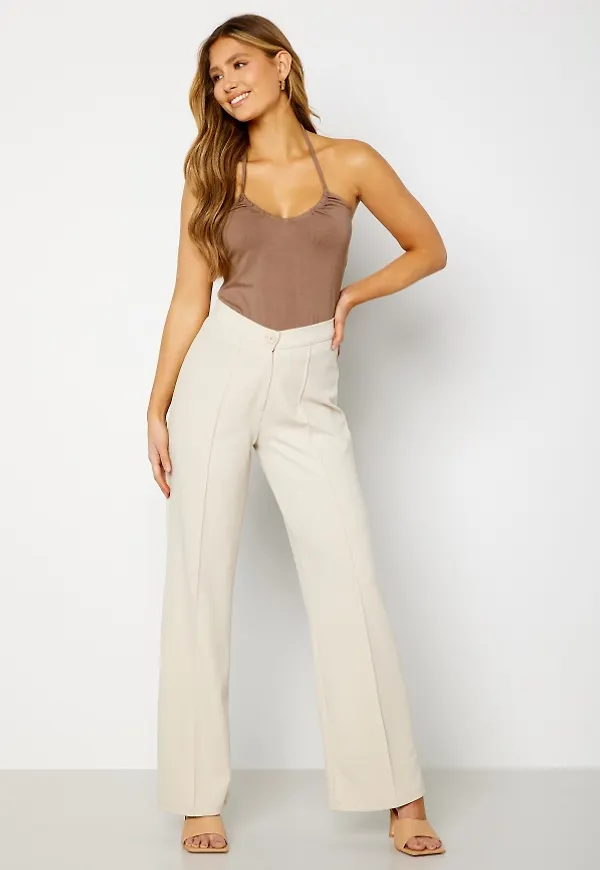 BUBBLEROOM Noor halterneck top Nougat XL