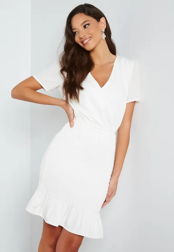 Bubbleroom Occasion Belissa Smock Dress White 46