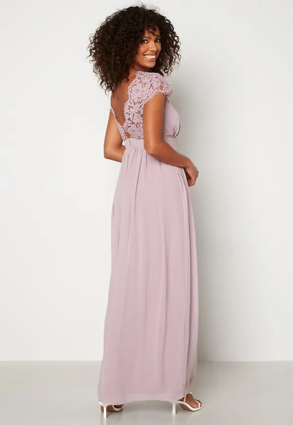 Bubbleroom Occasion Camellia Chiffon Gown Dusty lilac 38