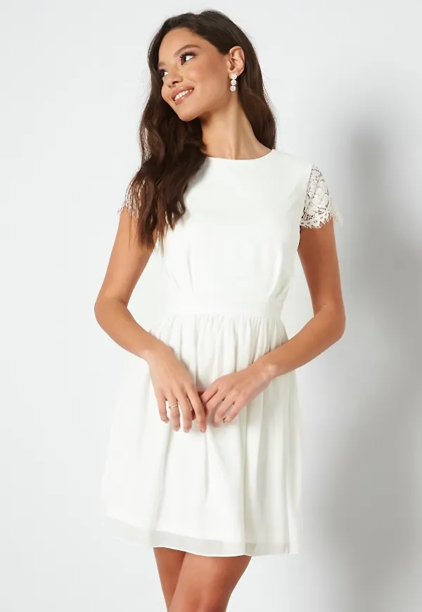 Bubbleroom Occasion Camellia Lace Dress White 42