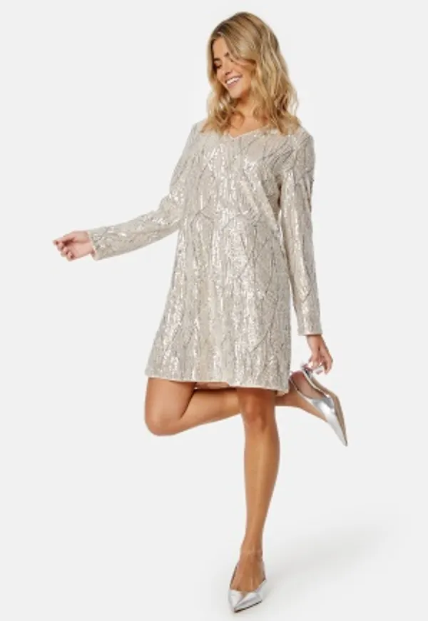 Bubbleroom Occasion Cecilia Sparkling Dress Champagne XS