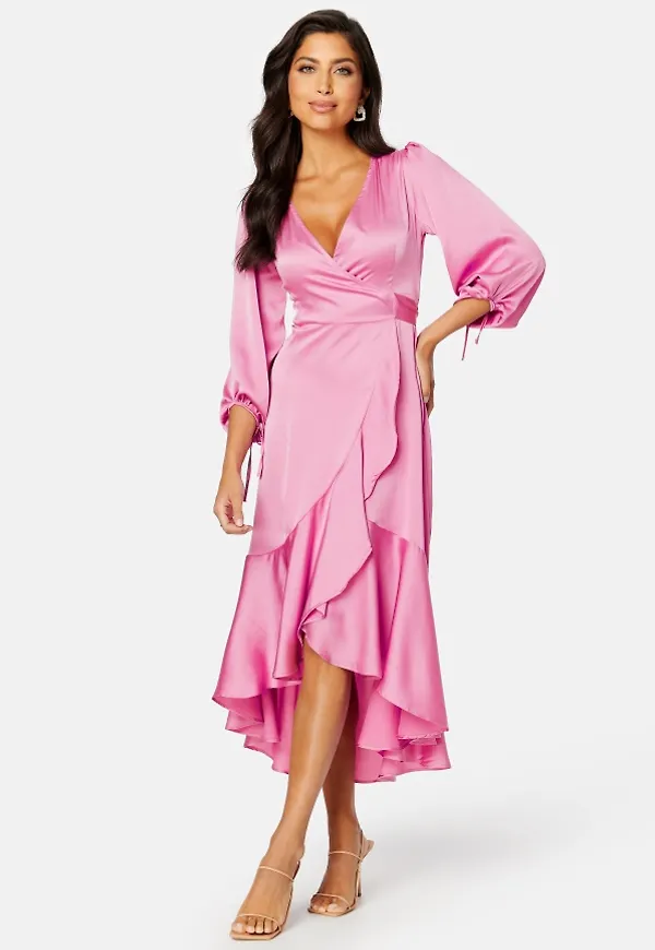 Bubbleroom Occasion Gilda Wrap Dress Lilac M