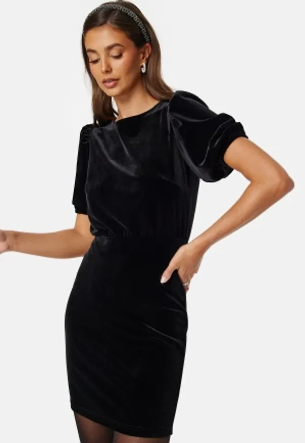 Bubbleroom Occasion Irse Velvet Short Dress Black 48