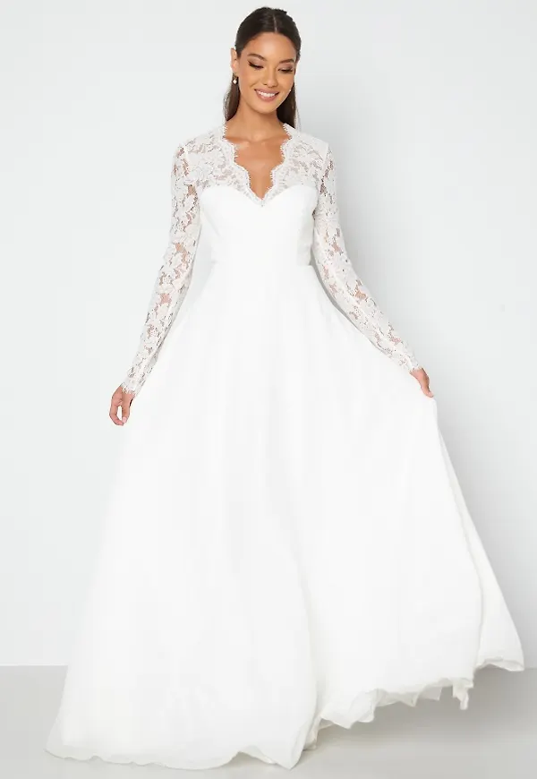 Bubbleroom Occasion Kate lace gown White 40