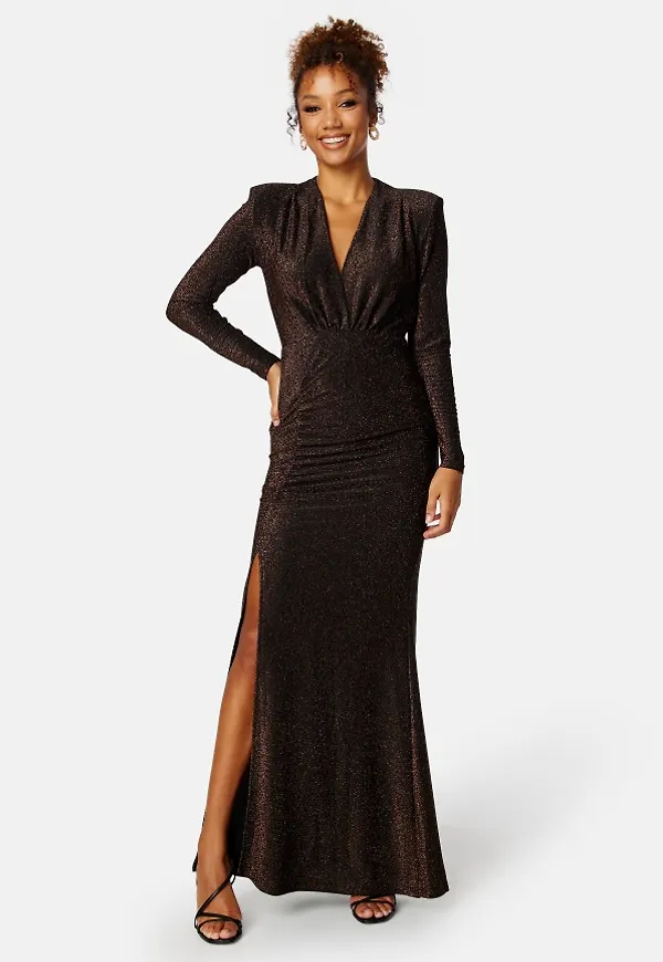 Bubbleroom Occasion Laura Sparkling Gown Gold L